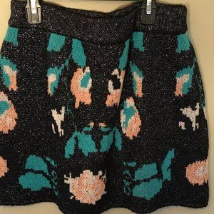 Knit skirt - glitter floral